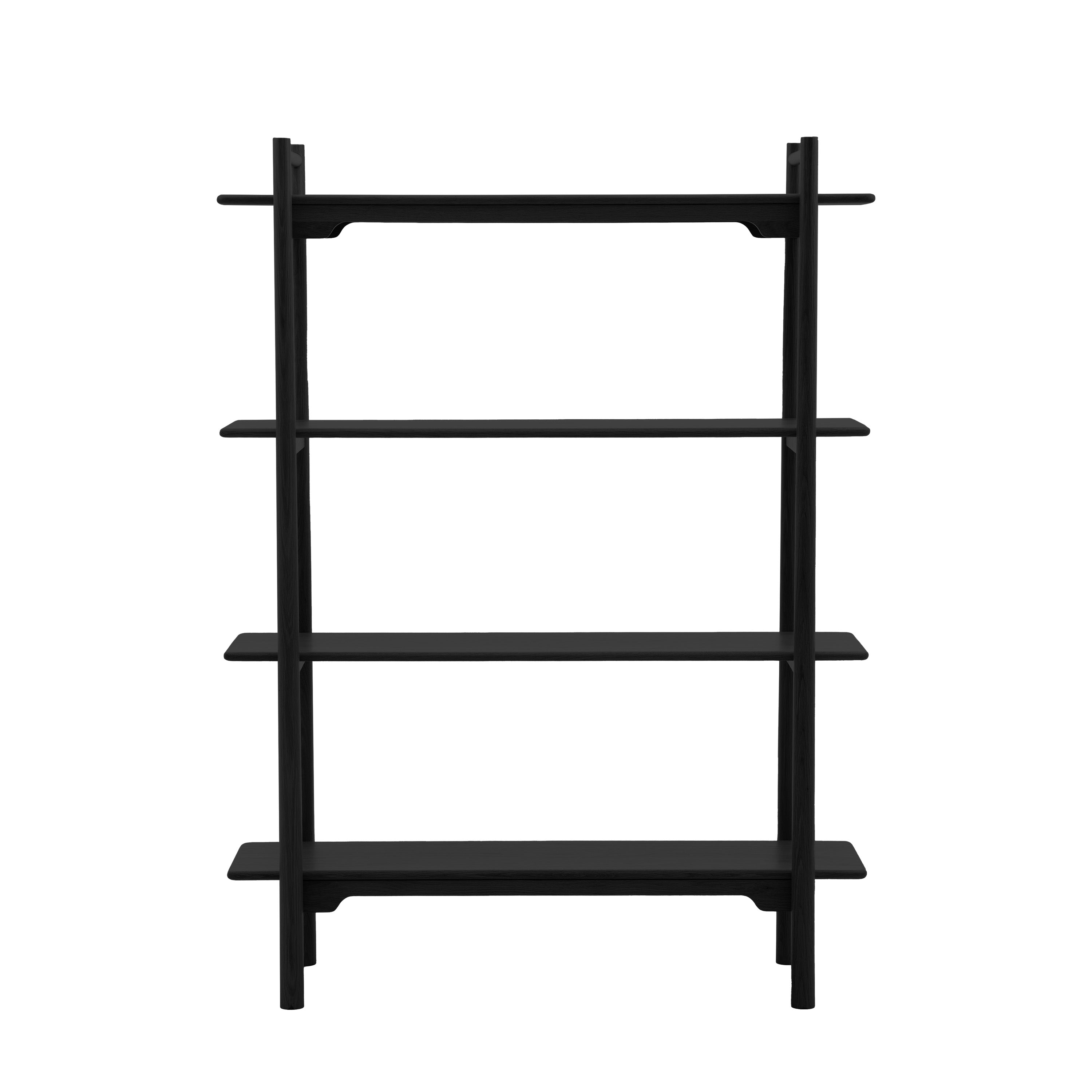 Montana Scandi Black Oak Wood Open Display Unit